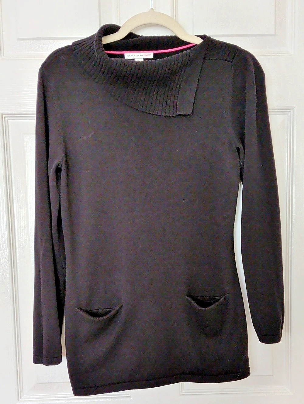 Isaac Mizrahi Live! Funnel Neck Sweater with Pockets